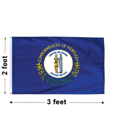 2'x3' Kentucky Nylon Outdoor Flag